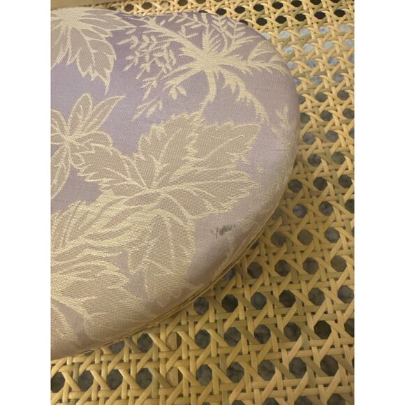 VTG Mundi Jewelry Presentation Travel Box Lavender Cream Damask Heart Brocade - Picture 12 of 14